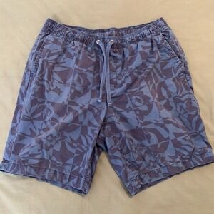 Free Assembly Blue Tropical Print Board Shorts/Trunks Men's Medium (31 x 8 fit)